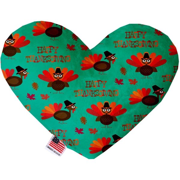 Mirage Pet Products Happy Thanksgiving Canvas Heart Dog Toy 6 in. 1345-CTYHT6